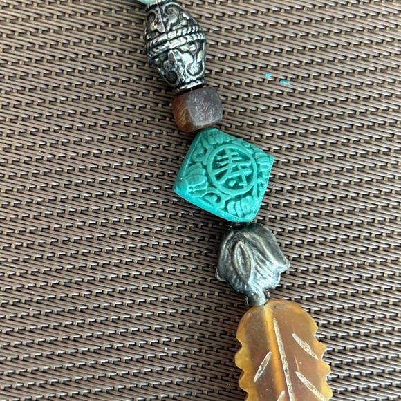 #88 Vintage One Of A Kind Necklace, Unique Jasper,Carnelian,Larimar,Turquoise! - Picture 4 of 12